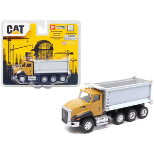 CAT Caterpillar CT660 Dump Truck Yellow and Gray 1/64 Diecast Model by Diecast Masters-0