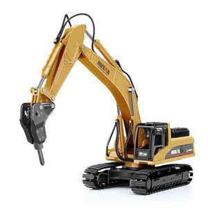 1/50 Scale Toy Excavator Metal With Hammer / Rock Breaker