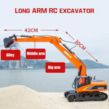 1/14 Scale 15 Channel Extended Boom Rc Excavator Toy
