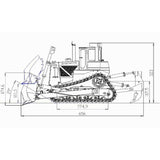 1/14 Scale Full Metal RC Hydraulic Bulldozer Cat D10T Adult