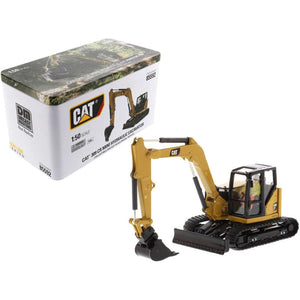 CAT Caterpillar 309 CR Next Generation Mini Hydraulic Excavator with Work Tools and Operator "High Line" Series 1/50 Diecast Model by Diecast Masters-0