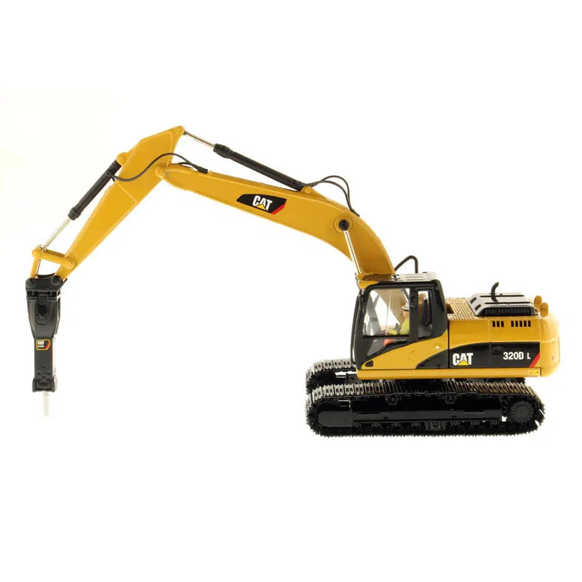 1/50 Scale Diecast 320D L Cat Excavator Toy With Hammer and Operator 1/50 Scale Diecast 320D L Cat Excavator Toy With Hammer and Operator