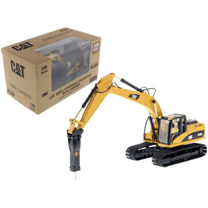 CAT Caterpillar 320D L Hydraulic Excavator with Hammer and Operator "Core Classics Series" 1/50 Diecast Model by Diecast Masters-0