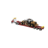 1/50 Scale Red International HX520 Tractor With Lowboy and Cat 12M3 Toy