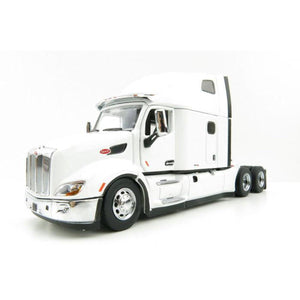 1/50 Scale White Peterbilt Tractor Semi Truck - Diecast With UltraLoft