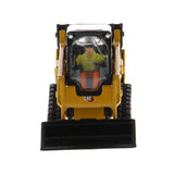 CAT Caterpillar 259D3 Compact Track Loader with Work Tools and Operator Yellow "High Line Series" 1/50 Diecast Model by Diecast Masters-3