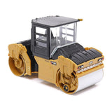 CAT Caterpillar CB-13 Tandem Vibratory Roller with Cab Yellow and Black 1/64 Diecast Model by Diecast Masters-1