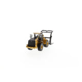 1/87 Scale Diecast Cat 972M Wheel Loader Toy With Log Fork & Operator