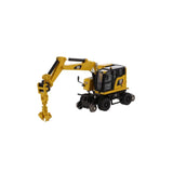 1/87 Scale Diecast Cat M323F Railroad Wheeled Toy Excavator Safety Yellow