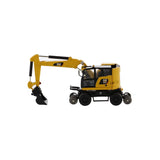 1/87 Scale Diecast Cat M323F Railroad Wheeled Toy Excavator Safety Yellow