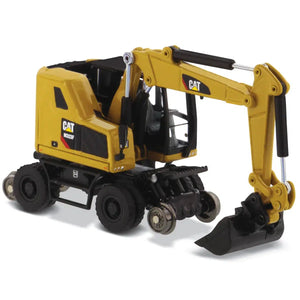 1/87 Scale Diecast Toy Caterpillar M323F Railroad Excavator With Tools