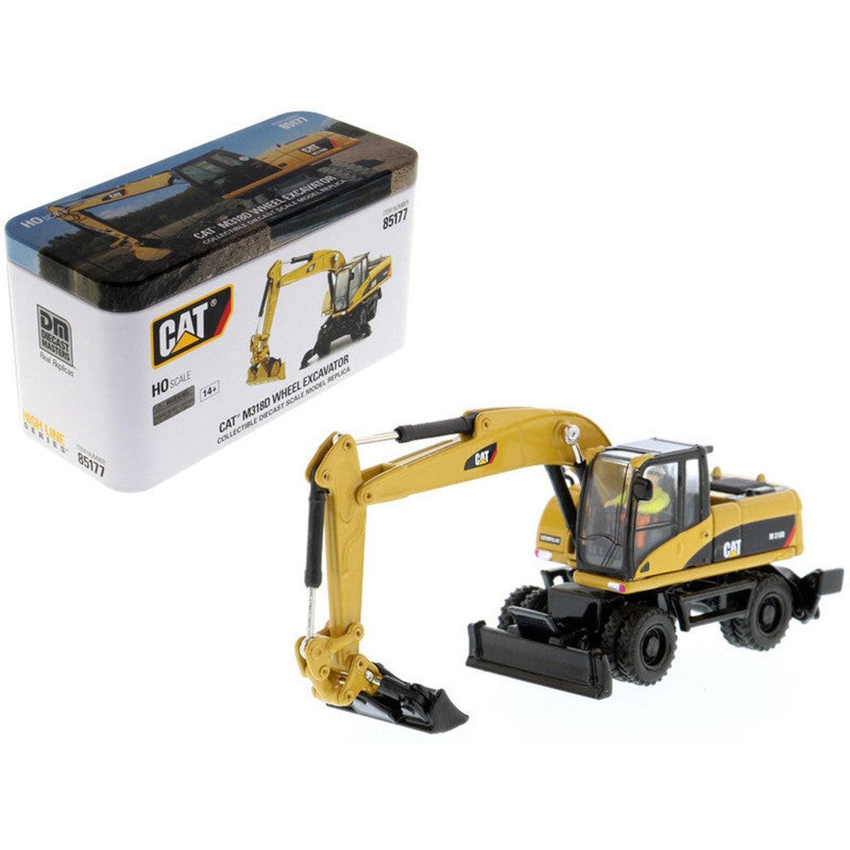 1/87 Scale M318D Caterpillar Excavator With Operator - Diecast Toy