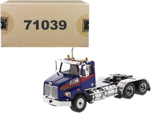 Western Star 4700 SB Tandem Day Cab Tractor Blue 1/50 Diecast Model by Diecast Masters-0
