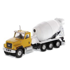 1/87 Scale Caterpillar CT681 Concrete Mixer Toy Truck - Yellow & White