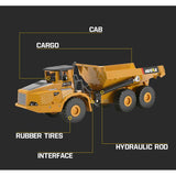 1/50 Scale Articulating Gravel Cat Dump Truck Toy