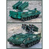 1689 Pieces Remote Control WW2 HJ-10 Anti Missile Tank