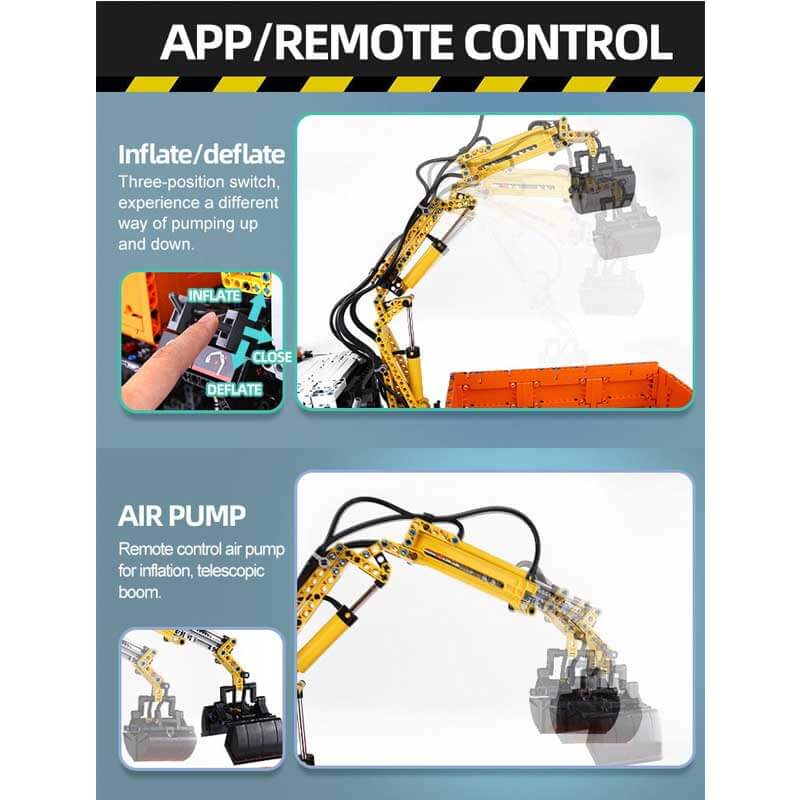 2819 Piece Technical Remote Control Construction Boom Truck Model Set