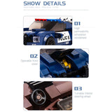 300-400 Piece Model Car Set with Display Case.