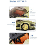 300-400 Piece Model Car Set with Display Case.
