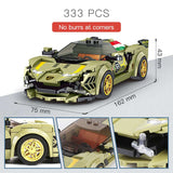 300-400 Piece Model Car Set with Display Case.