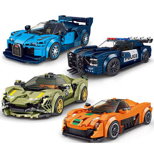 300-400 Piece Model Car Set with Display Case.