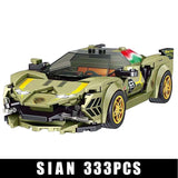 300-400 Piece Model Car Set with Display Case.