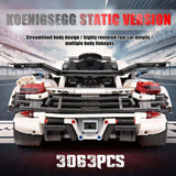 3063 Piece Technical Koenigsegg Super Car Model Set