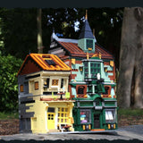 3468 Piece Lighted Haunted Book Shop Model Set