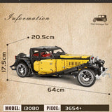 3564 Piece Remote Controlled 1930's Vintage t50 Car Model Set