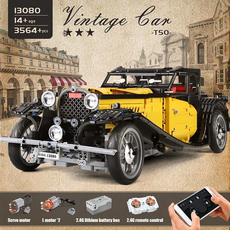 3564 Piece Remote Controlled 1930's Vintage t50 Car Model Set