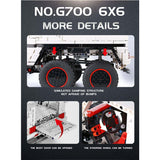 3686 Piece Technical Remote ControlG700 6x6 Model Set