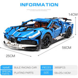 3858 Piece Technical Sports Car Model Set