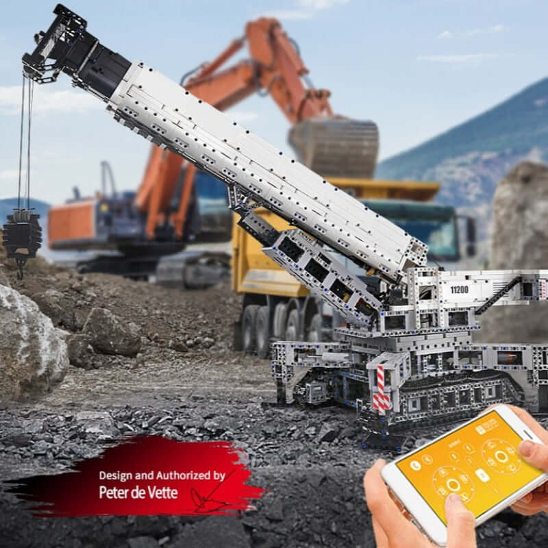 4000 Piece Technical Heavy Duty Track Crane Remote Control Model Set