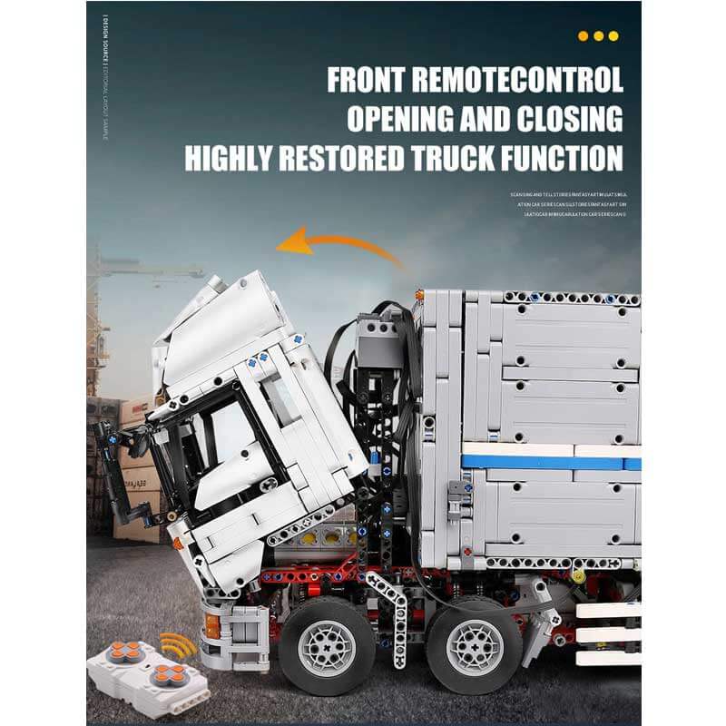 4166 PCS Technical Remote Control Container Truck Model Kit