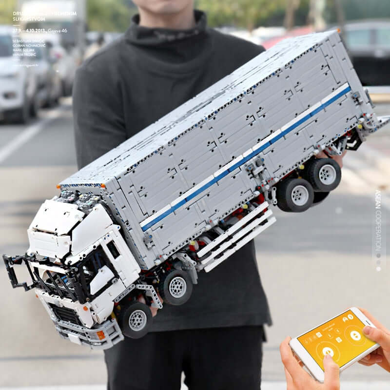 4166 PCS Technical Remote Control Container Truck Model Kit