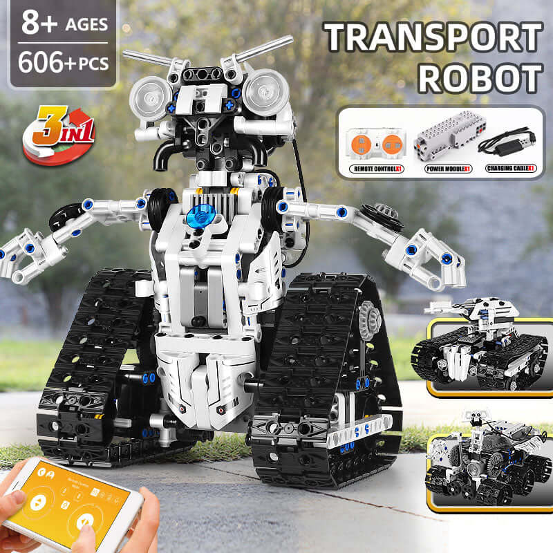 606 Piece Technical 3 In 1 Remote Control Robot Model Set