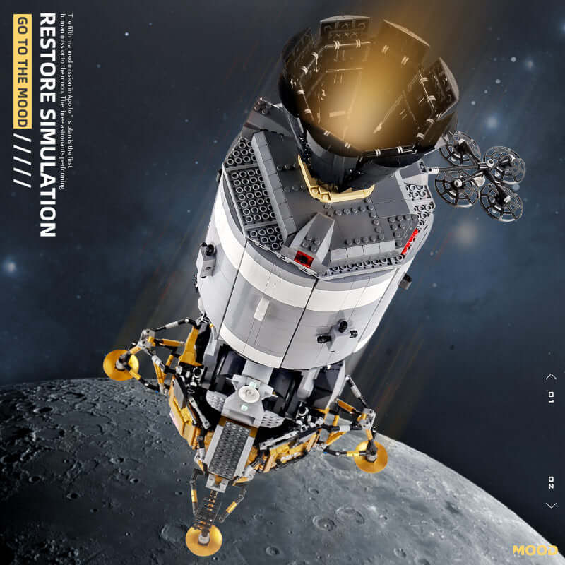 Apollo Command Module Toy 7011 Pcs Apollo 11 Command, Service and Lunar Module Set