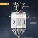 7011 Pcs Apollo 11 Command, Service and Lunar Module Set