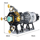 7011 Pcs Apollo 11 Command, Service and Lunar Module Set
