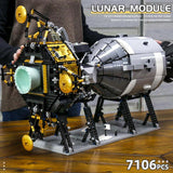 7011 Pcs Apollo 11 Command, Service and Lunar Module Set