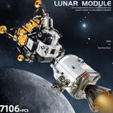 7011 Pcs Apollo 11 Command, Service and Lunar Module Set