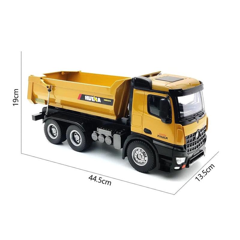 1/14 Metal Double E 6x6 FMX Hydraulic RC Dump Trucks 2-Speed Transmission  Controlled Dumper Cars Finished Electric Vehicle Toys