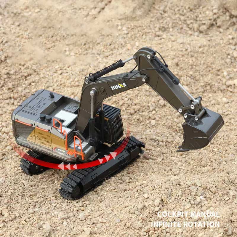 1/50 Scale Metal Toy Excavator 2022 Edition Green and Brown