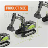1/50 Scale Metal Toy Excavator 2022 Edition Green and Brown