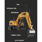 1/50 Scale Diecast Excavator Toy