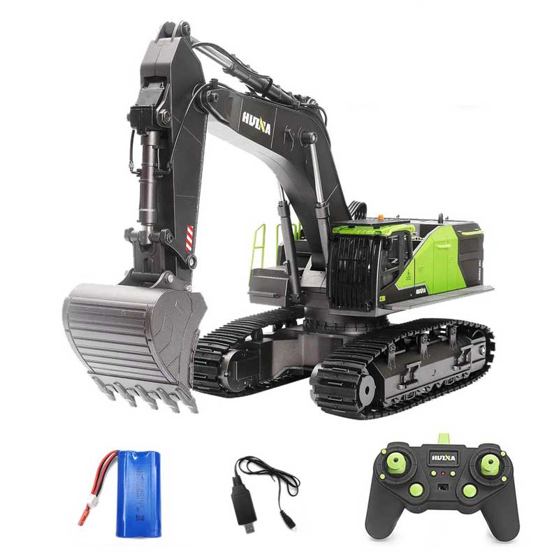 HUI NA RC Excavator Toy, 15 Channel RC Excavator, RC Comoros