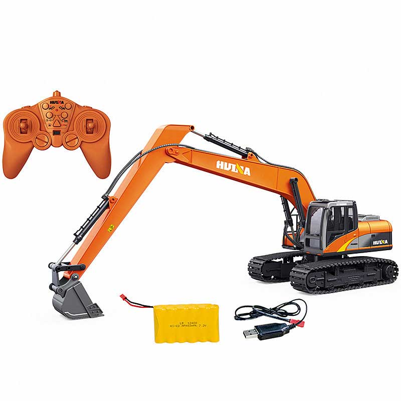 HUI NA RC Excavator Toy, 15 Channel RC Excavator, RC Comoros