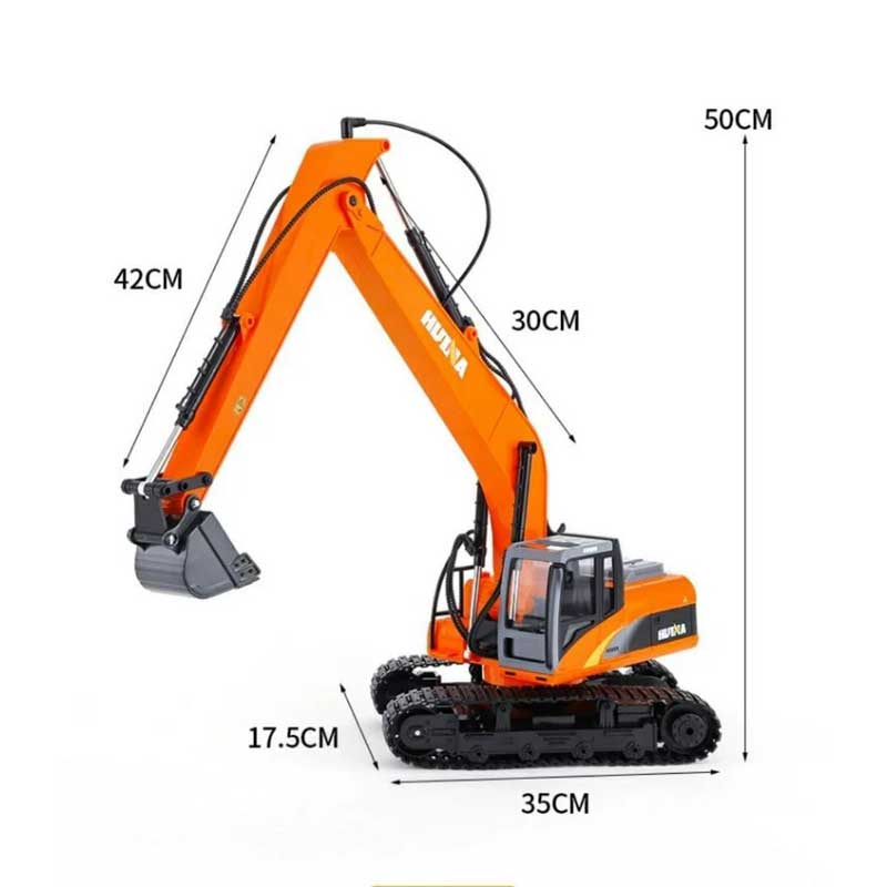 1/14 Scale 15 Channel Extended Boom Rc Excavator Toy