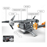 588 Pcs Remote Control V-22 Osprey Air Transporter Set
