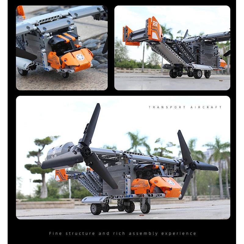 588 Pcs Remote Control V-22 Osprey Air Transporter Set